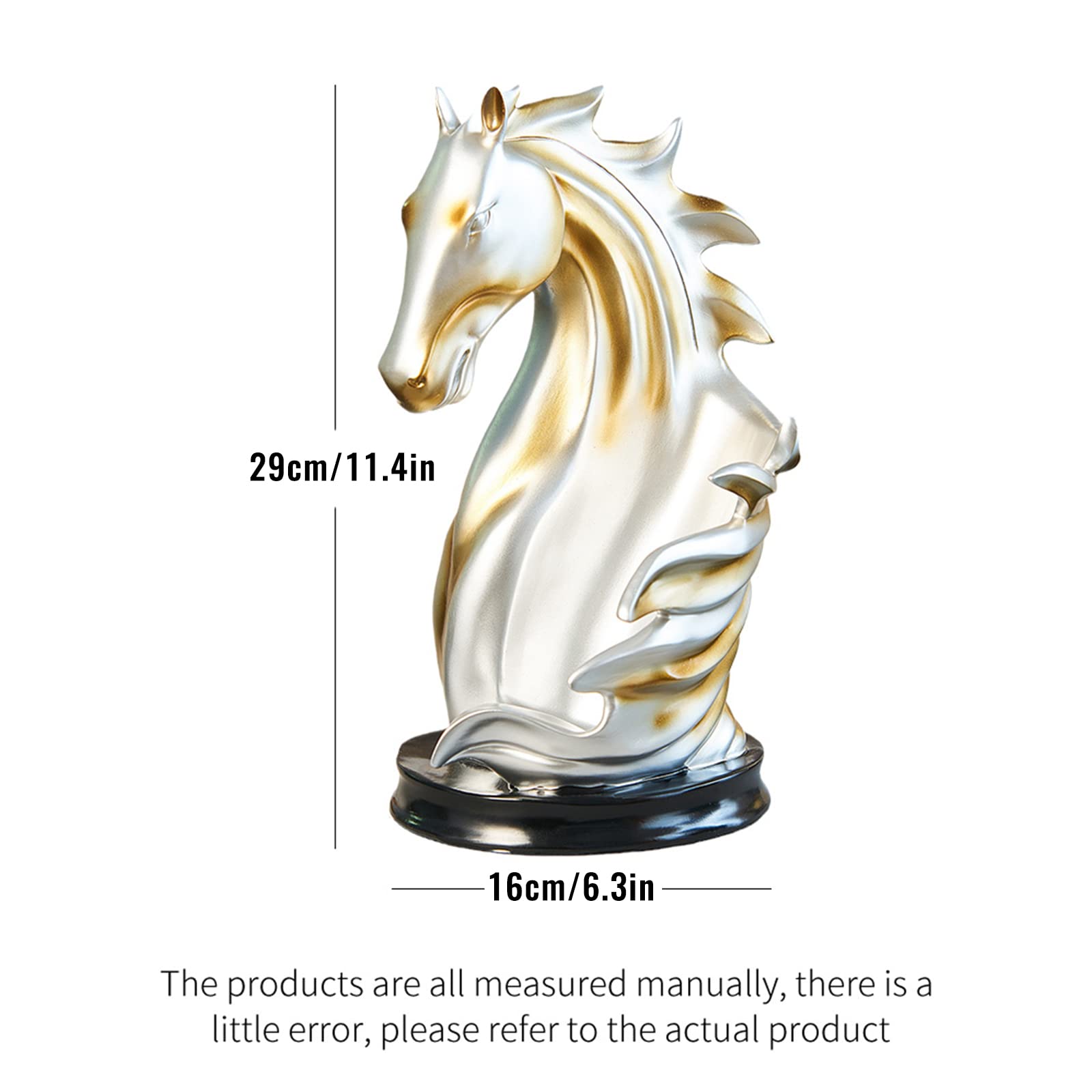staol Elegant SimpleHorse Wine Rack Resin Animal Statue Wine Bottle Holder Display Shelf for Home Wedding Party Dinner Decor Horse Wine Rack Wine Storage Shelf Very Atmospheric, Champagne