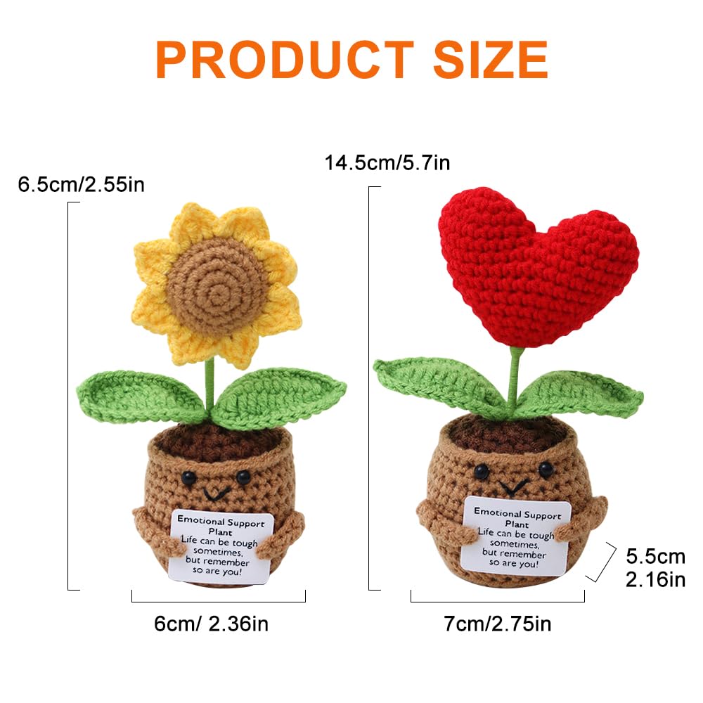 Namalu Cadeau De Maitresse Cadeau Pour La Fête Des Enseignants Mini Poupée Tournesol Au Crochet Avec Carte Porte-Clés Pour Professeur Carte De Vœux En Papier Kraft Avec Fleurs Séchées