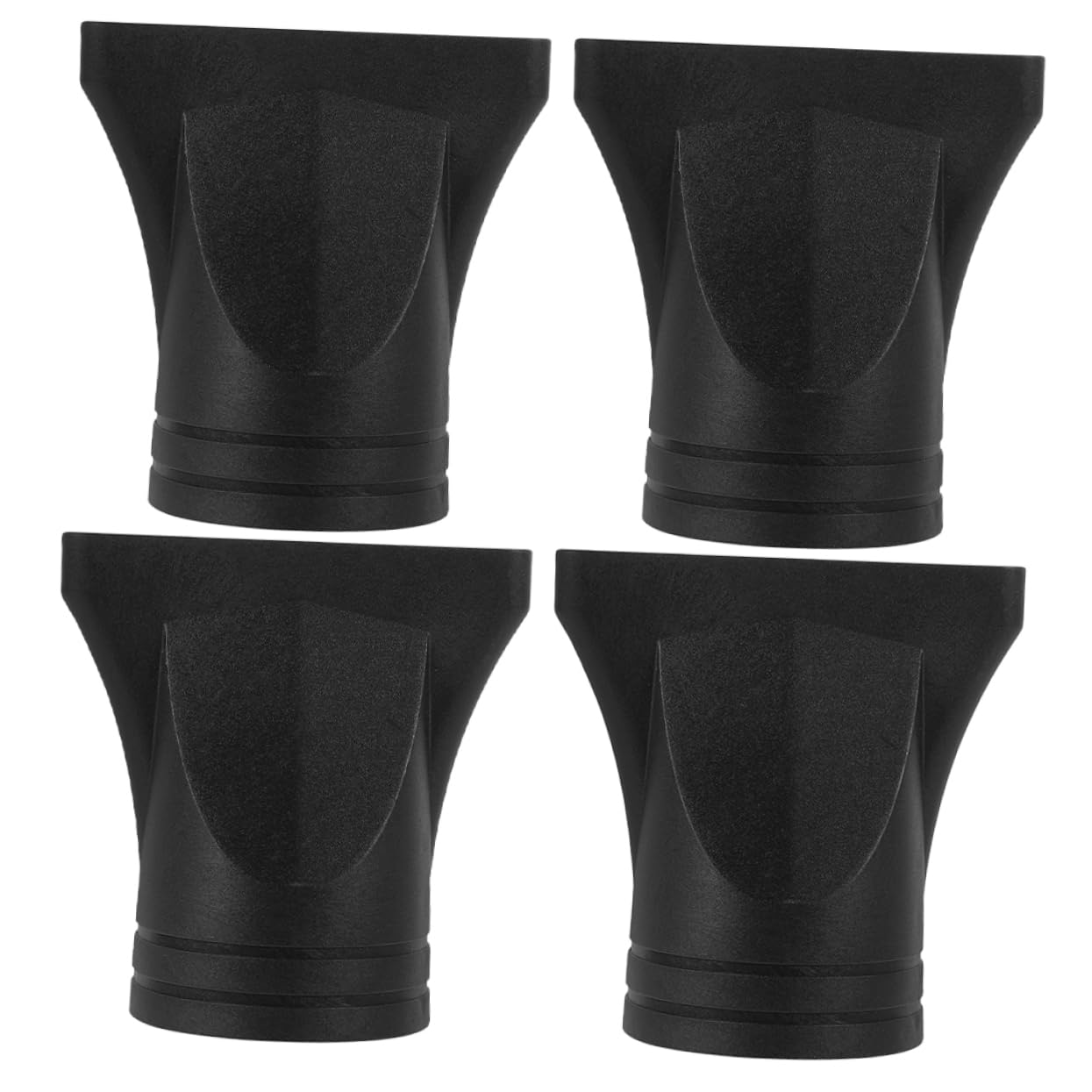 COLLBATH Boquillas Estrechas Fácil Instalación para Secador de Pelo 4 Piezas Accesorio de Plástico Negro Compatible Boquillas de 4-4.8cm para Secadora