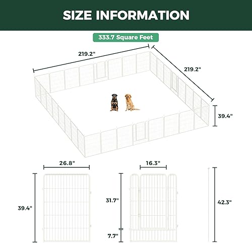 Miniatura 176 de FXW Rollick - Corralito para perros para patio, campamento con casa rodante, patentado, 50 pulgadas, 8 paneles