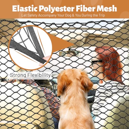 Quxddy Barreira de carro para cachorro, barreira de cachorro para carro, divisória de carro, barreir