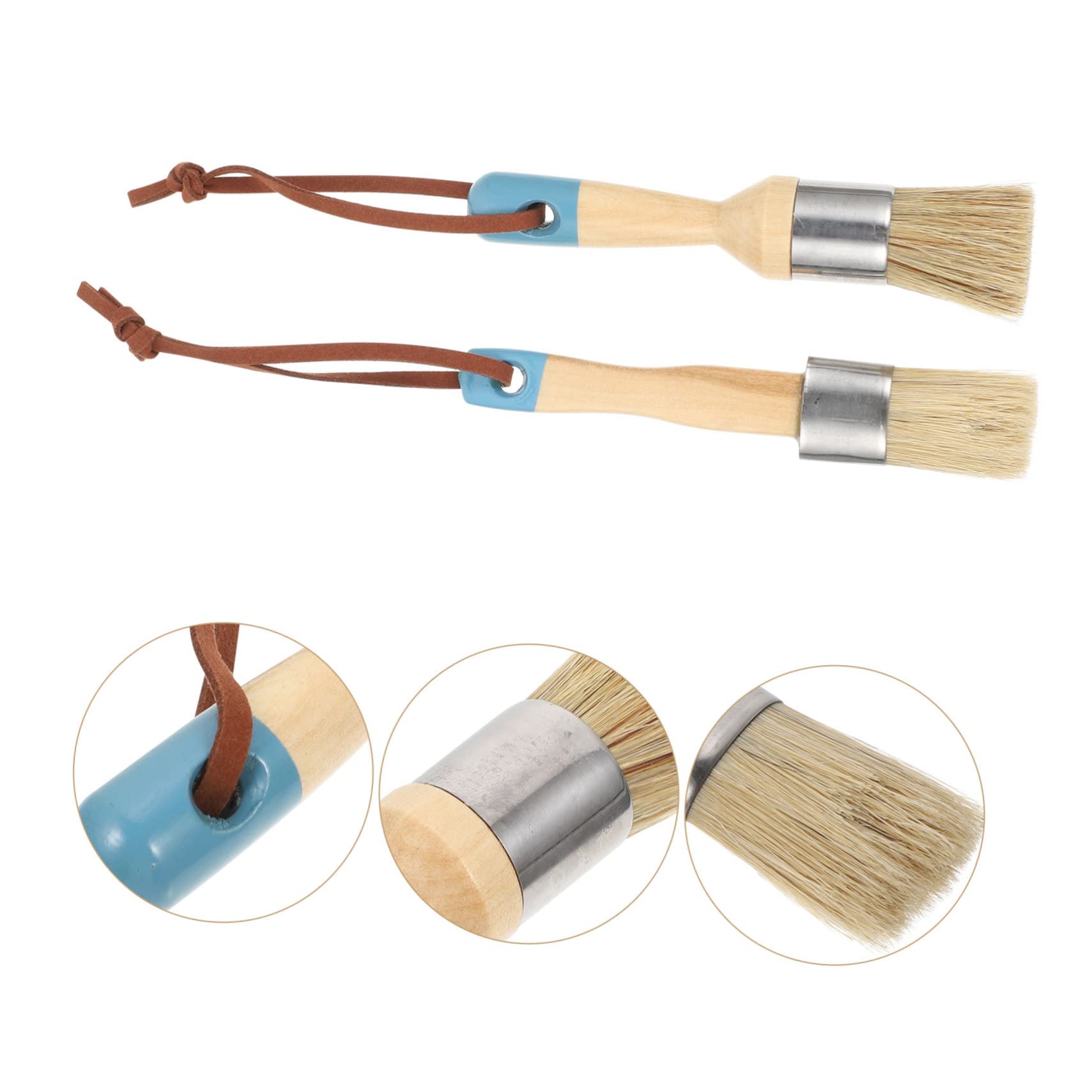 8 Pz Pennello Per Pastelli a Setole Pennello Per Cera Portatile Comodo Da Pittura Domestico Per Artisti Portatile Morbido Per Cera Di Legno