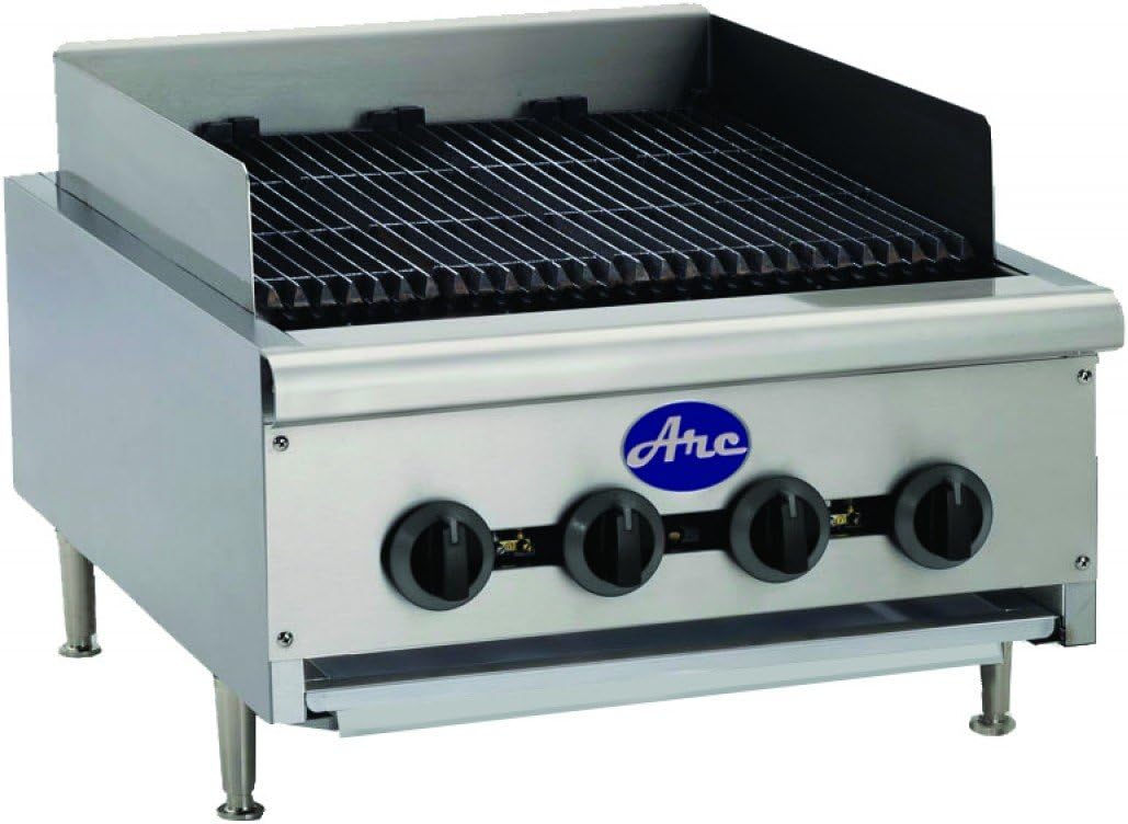 24" Countertop Charbroiler - 80,000 BTU - 4 Burner Controls