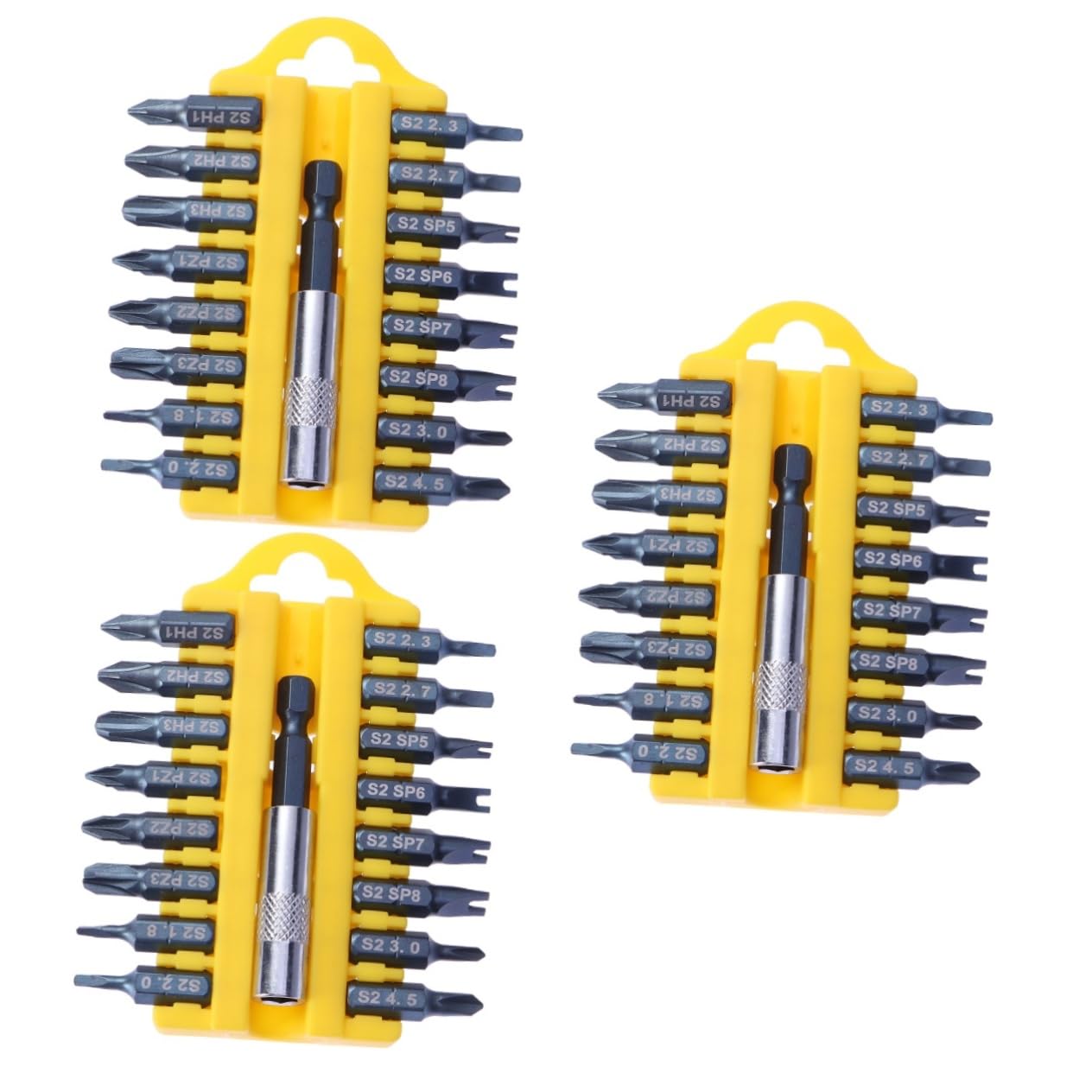 OSALADI 3 Pezzi 17 1 Set Di Cacciaviti Di Precisione 17 in 1 Punte Per Cacciavite Magnetiche in Acciaio S2 Pozis Tipo Triangolo Porta Punte Compatto