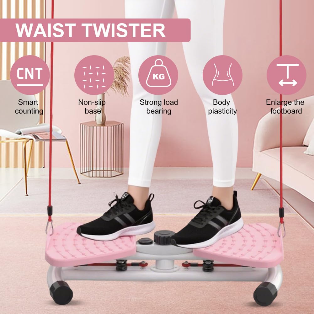 Waist Twister Machine à mesurer avec cordon de serrage – Charge maximale : 120 kg – Planche à disques Twist Waist Disc pour la maison, planche d'équilibre pour la taille, la perte de poids