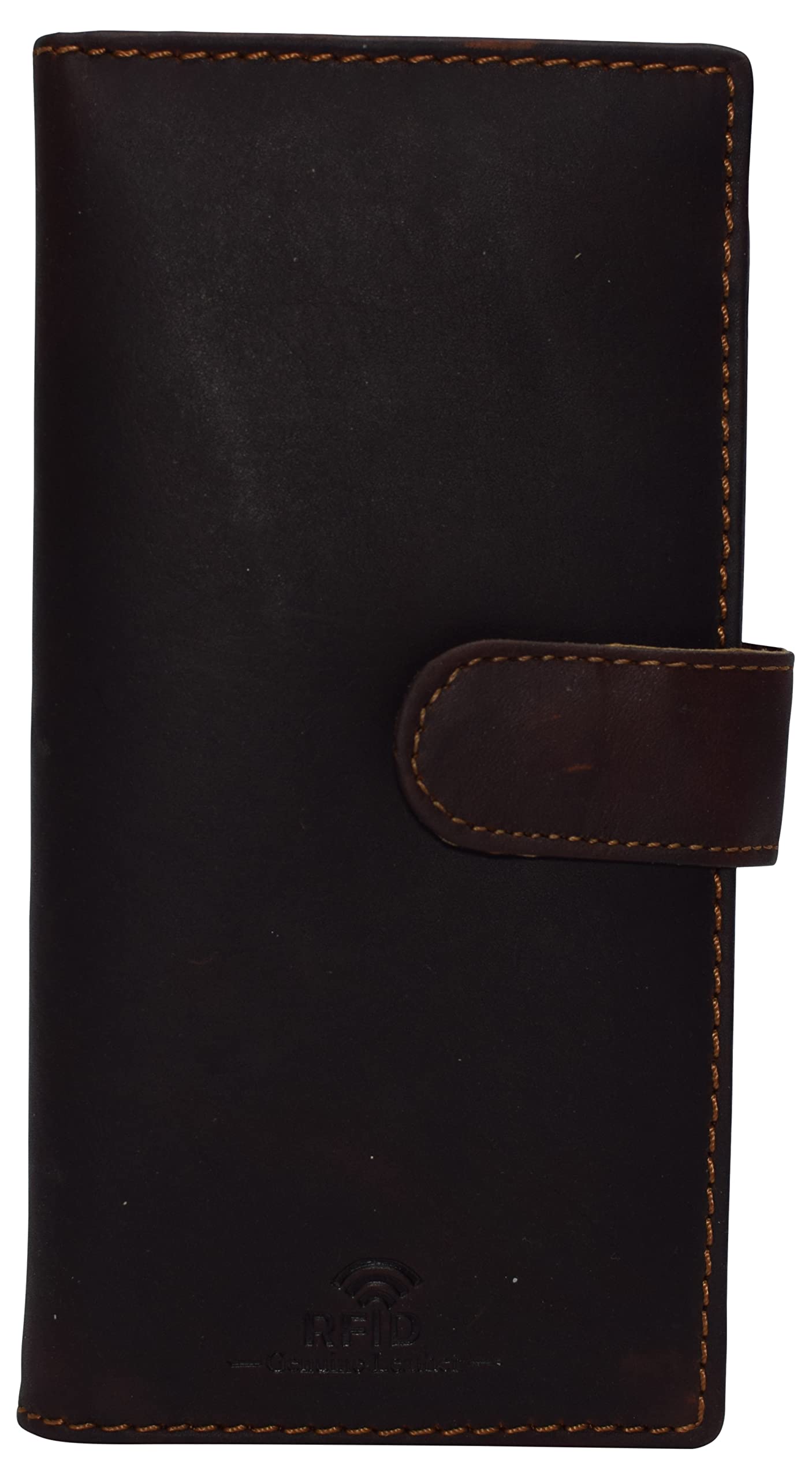 Genuine Leather PLAIN Checkbook Cover Black with Snap Closure NEW!!!