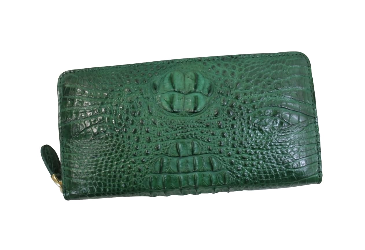 Amazon | [高級呉服店] 【最上級品】 グリーン クロコダイル 財布 長