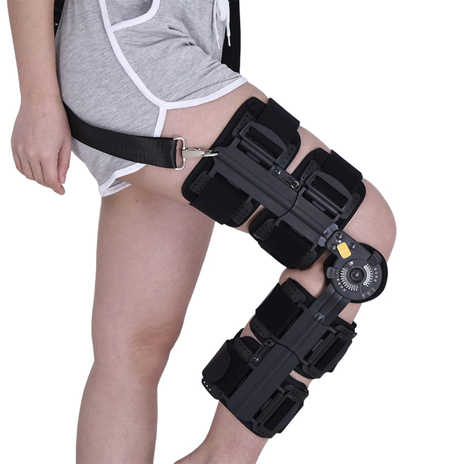 Rodillera Ajustable con Bisagras, Rodillera Postoperatoria para Estabilización De Recuperación, Lesiones De Ligamento Cruzado Anterior, Colateral Medial Y Posterior, Inmo