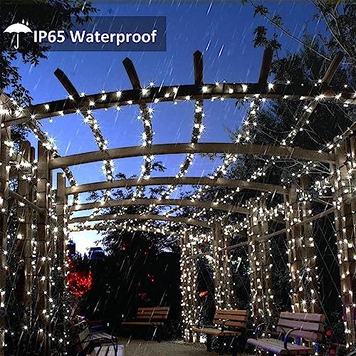 Toodour-Solar-Christmas-Lights-2-Packs-Total-144ft-400-LED-8-Modes-Solar-String-Lights-Waterproof-Solar-Outdoor-Christmas-Lights-for-Garden-Patio-Fence-Balcony-Christmas-Tree-Decor-White Toodour Solar Christmas Lights 2 Packs Total 144ft 400 LED 8 Modes Solar String Lights Waterproof Solar Outdoor Christmas Lights for Garden Patio Fence Balcony Christmas Tree Decor White