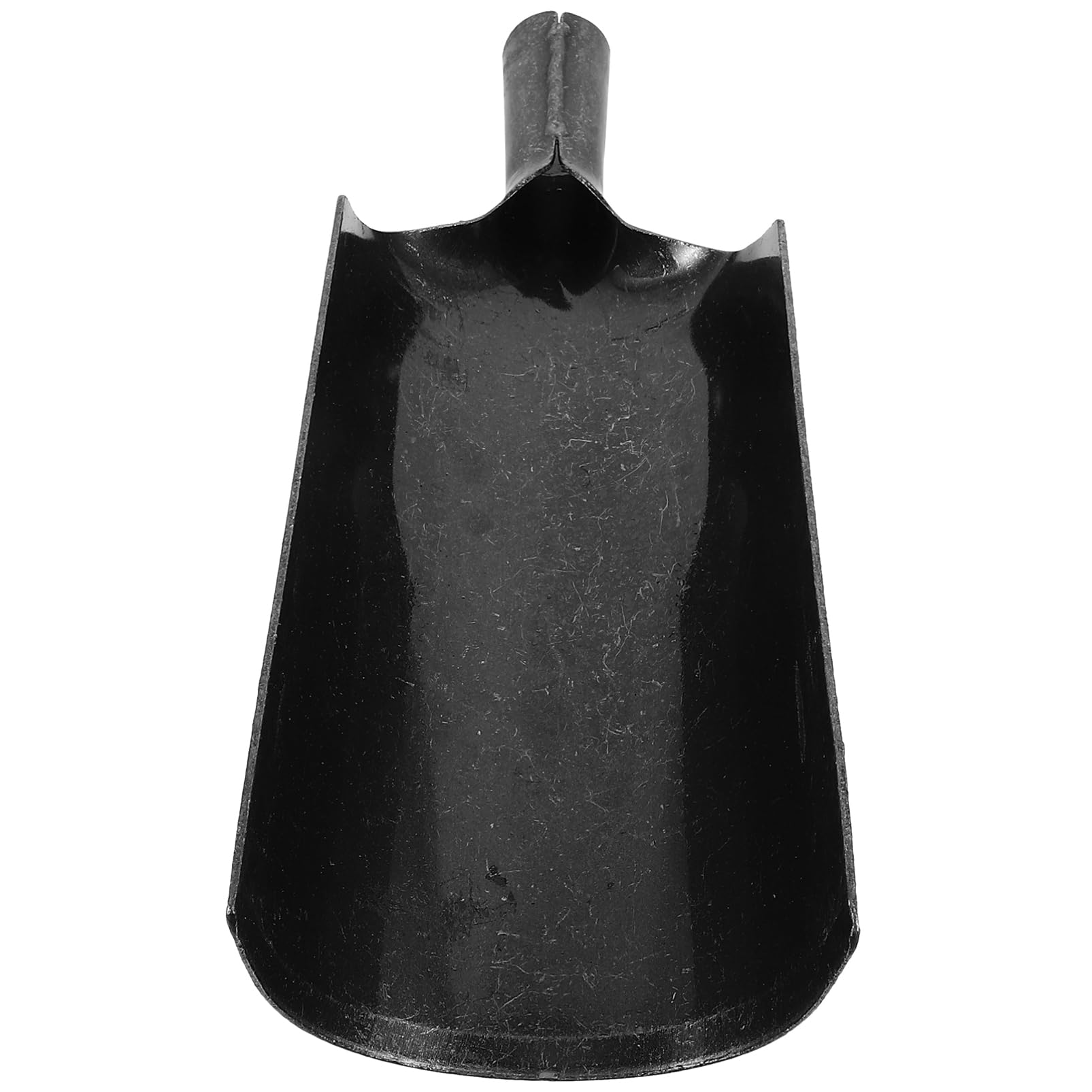 BESPORTBLE Pala de Mango para Jardinería de Acero al Manganeso Negro | Herramienta de Excavación y Traslado de Suelo, Formato Portátil, para Labores de Plantación y Huerto