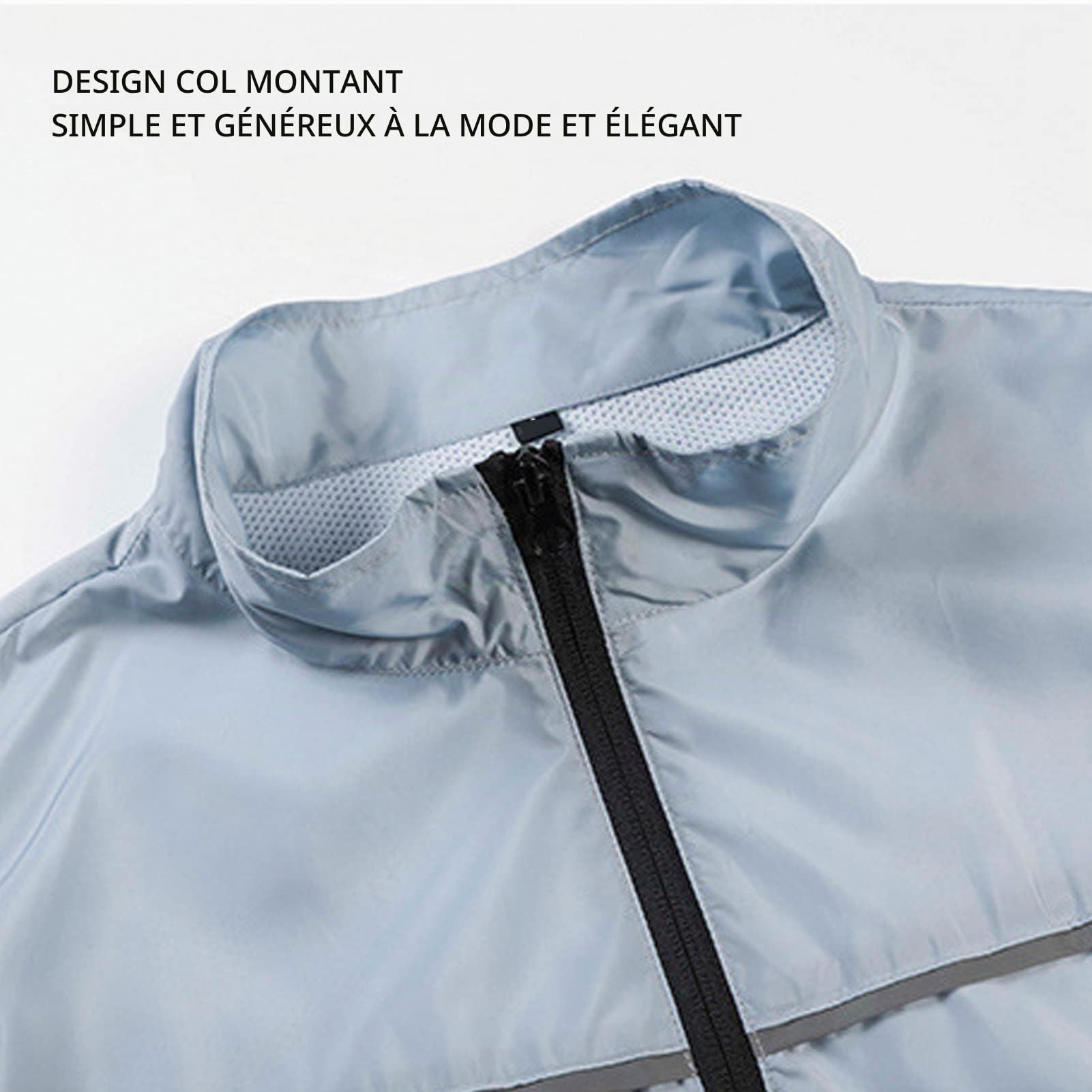 Gilet de Refroidissement pour Homme et Femme, Comprend 2 Ventilateurs Portables 3 Modes de Vitesse, Vêtements de Climatisation avec Poches pour Temps Chaud, Extérieur, Voyage, Travail, été.(2XL)