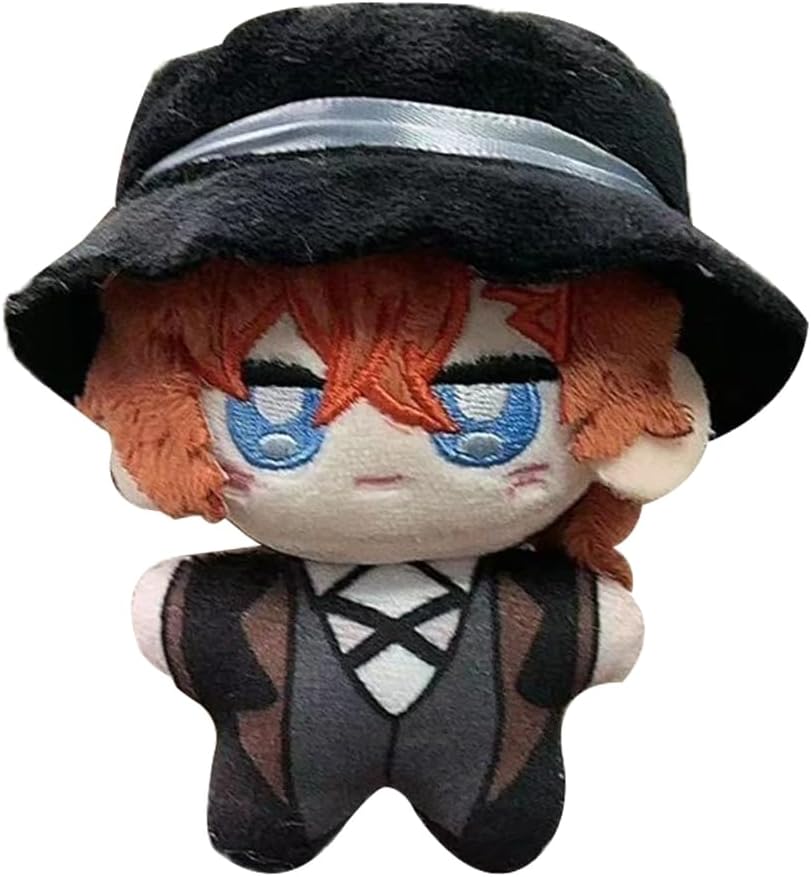 QAHEART BSD Plush Nakahara Chuuya Soft Figure Anime Plushies Stuffed Pillow Schoolbag Wallet Pendant Charm Mini Hug Pillow Decoration