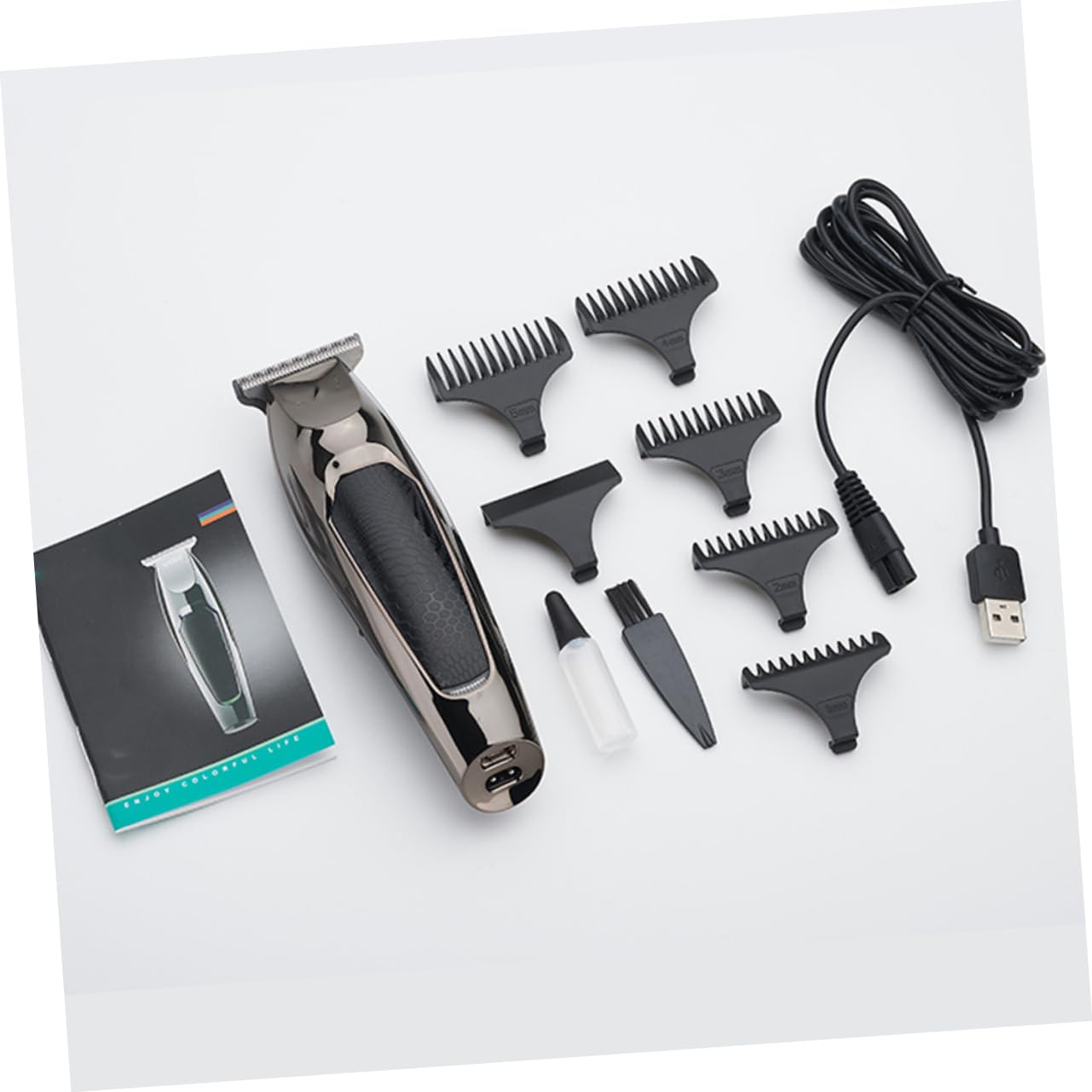 OUNONA Trimmer USB Rechargeable Hair Cutter with Ergonomic Design Sharp Blade for Travel and Home Use Cordless Barber Razor for Men