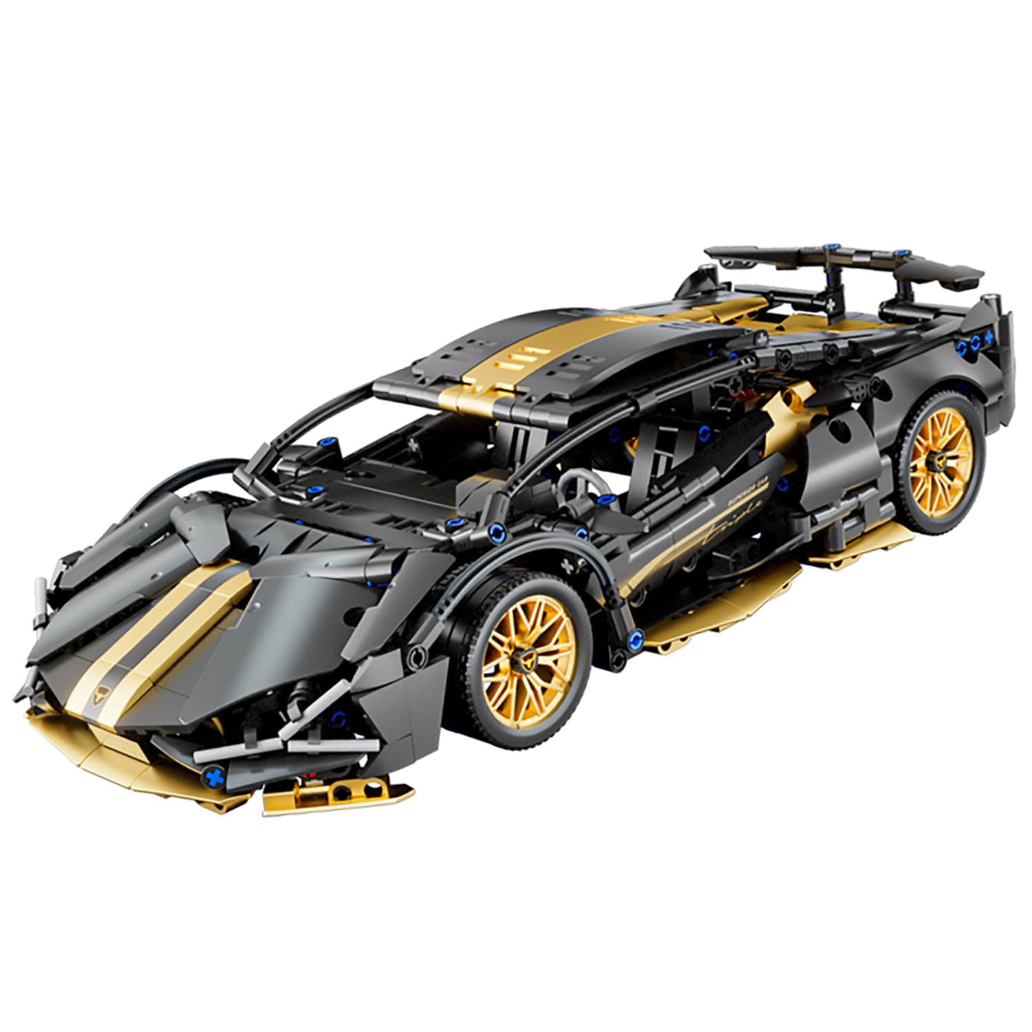 Sport Race Car Building Block Sets for Adults,Black Technical Racing Supercar Toys Kits Collectible 1:14 MOC Model Construction Birthday Gifts for Boys Men Teens Age 8+, 8-12 12-16,14+