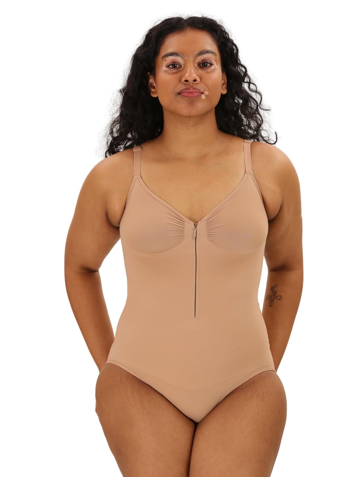 underneat Womens Front Zip Brief Bodysuit-picture-22