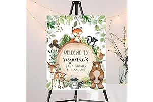 Personalized Woodland Baby Shower Welcome Sign: Celebrate the Little Bundle of Joy