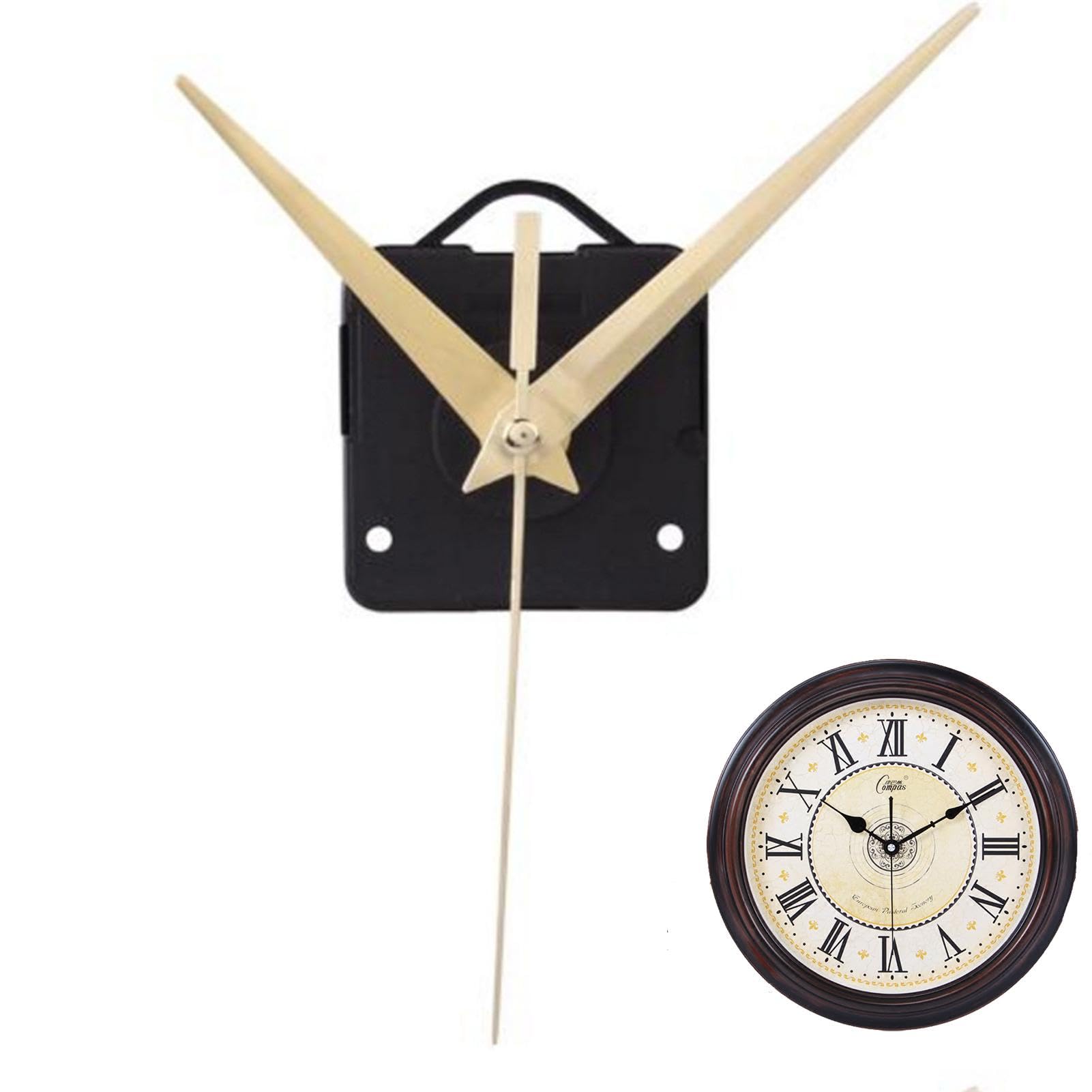 Movimento Orologio Da Parete Al Quarzo Silenzioso - 2 Pezzi Con 5 Set Lancette, Per DIY E Riparazioni