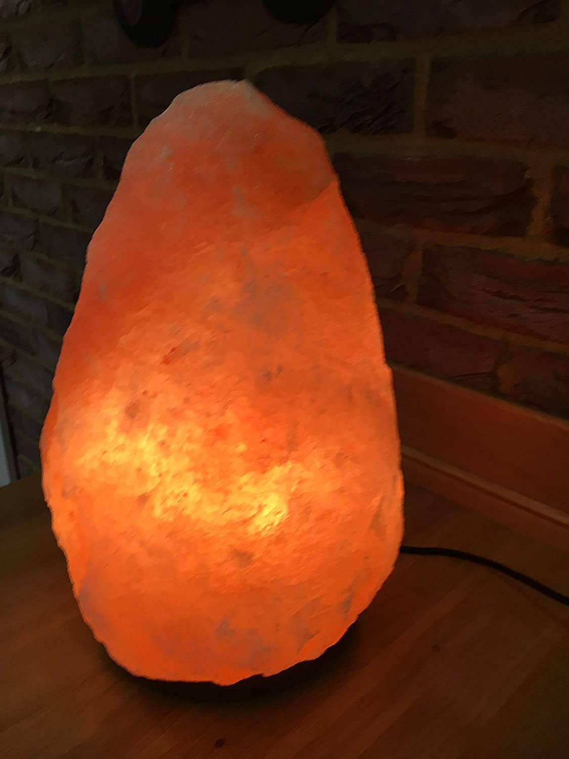 Lámpara de sal del Himalaya de 15-20 kg, accesorio para decoración del hogar, con control de botón y enchufe eléctrico de estilo británico, regalo de relajación de calidad fina para hombres y mujeres