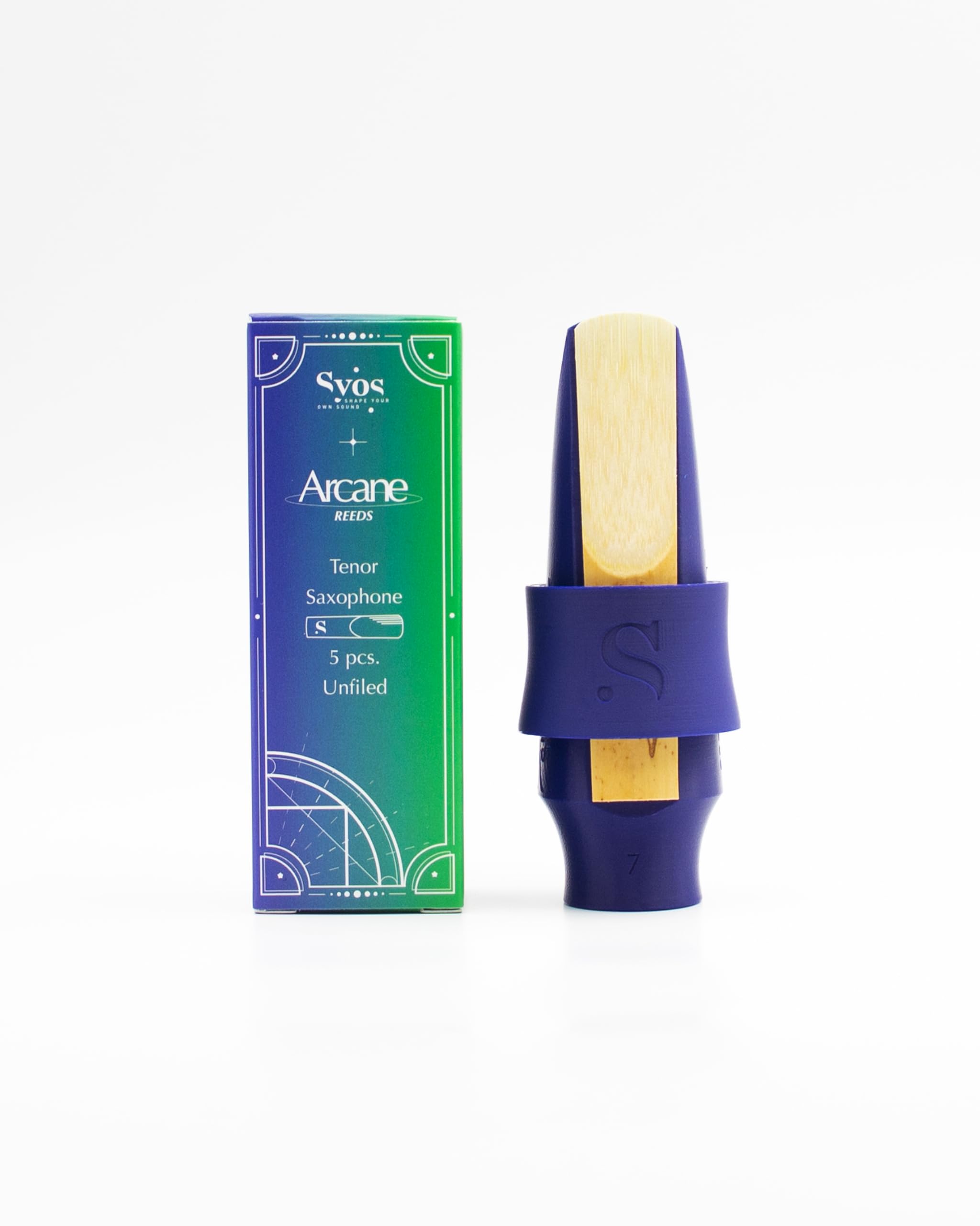 Syos Arcane Tenor Saxophone Reeds 2.5 - Easy to Control Tenor Sax Reeds 2.5 for a Warm and Rich Sound - Unfiled Reeds for Your Tenor Saxophone Mouthpiece - Box of 5 Reeds