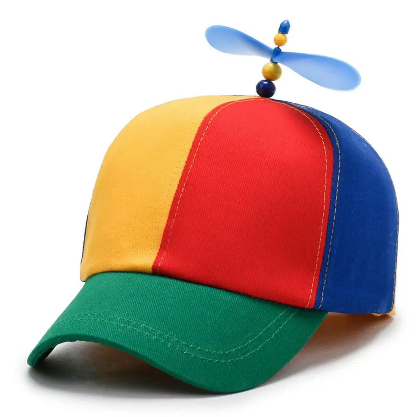 MUXICU Funny Snapback Hat Helicopter Propeller Rainbow Bamboo Dragonfly Baseball Cap for Adult Kids Boys Girls