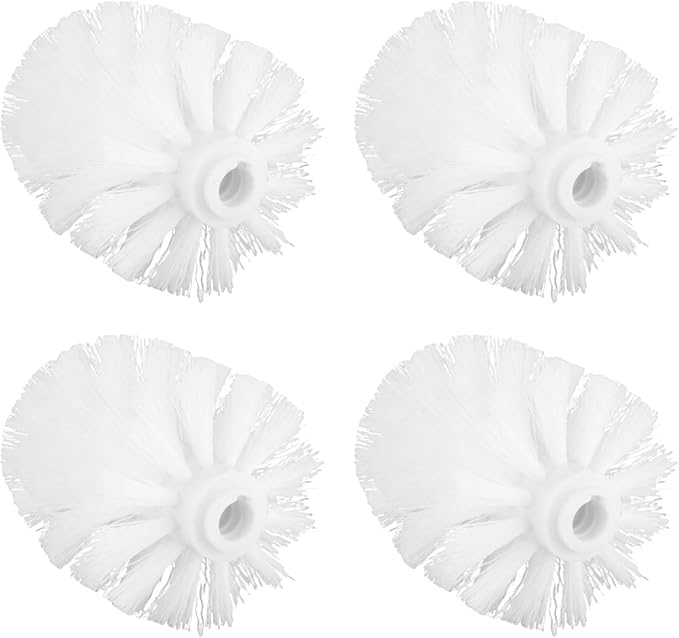 Tiutgen 4 Pcs Toilet Brush Replacement Head ScrewOn Universal Toilet