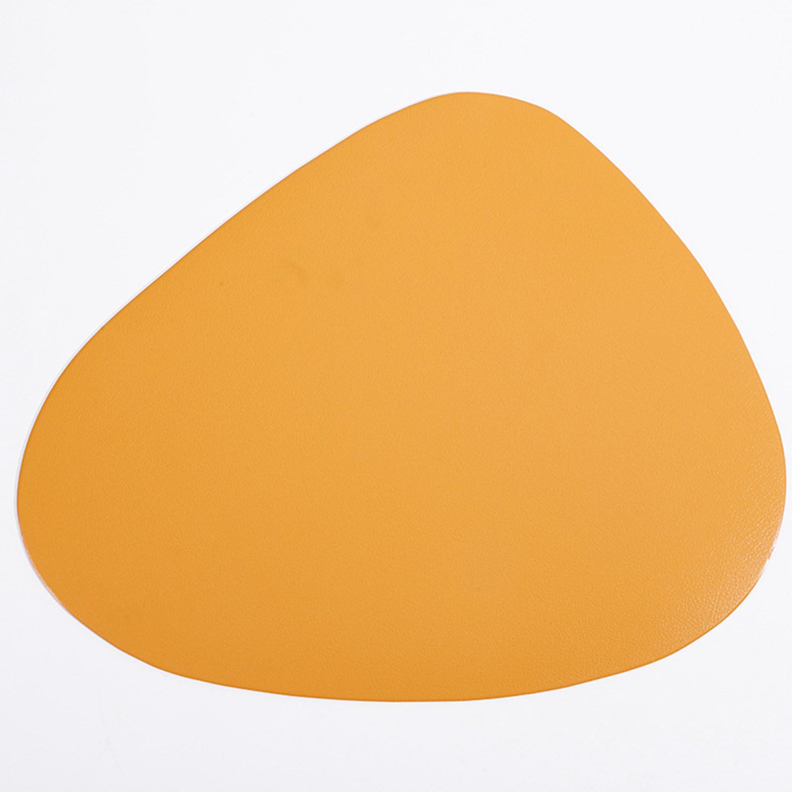 Platzset 6er Set Waschbar, Platzdeckchen Abwaschbar Oval PVC Gelb Platzmatten Abwaschbar 45x36.5cm