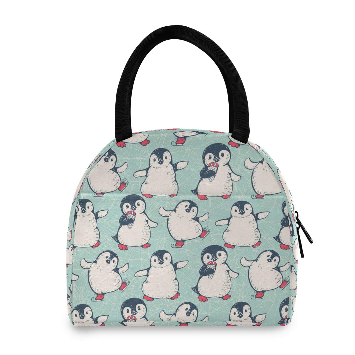 TropicalLifeCute Animal Penguin Lunch Bag for Women Insulated Cooler Tote Bag Portable Lunch Box Bag for Children Girls Men Adult Work School Picnic