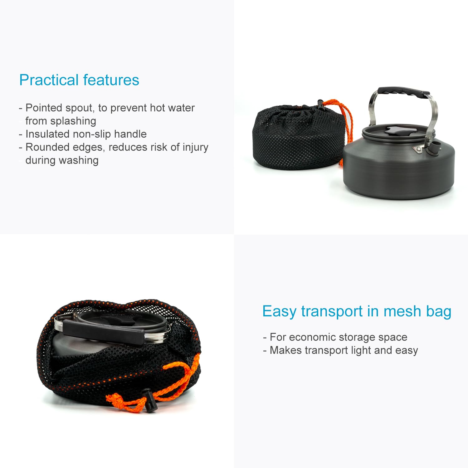 Bollitore Da Campeggio Intirilife 1.1L - Alluminio, Leggero, Per Escursionismo - Foto 3