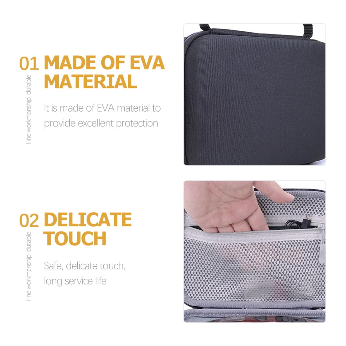 Organizer Spazio Compatta Custodia in Rasoio e Resistente Eva Portatile Nero Protezione Accessori da Viaggio