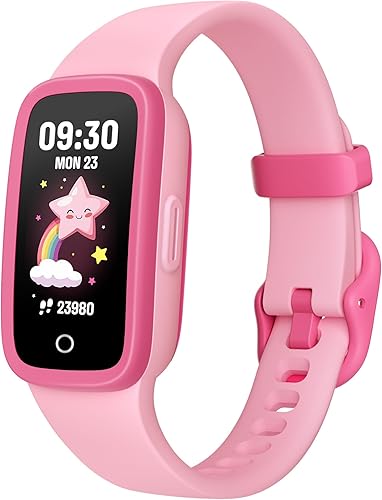 Reloj de seguimiento de actividad física para niños con pantalla Amoled, rastreador de actividad, no necesita teléfono, monitor de frecuencia