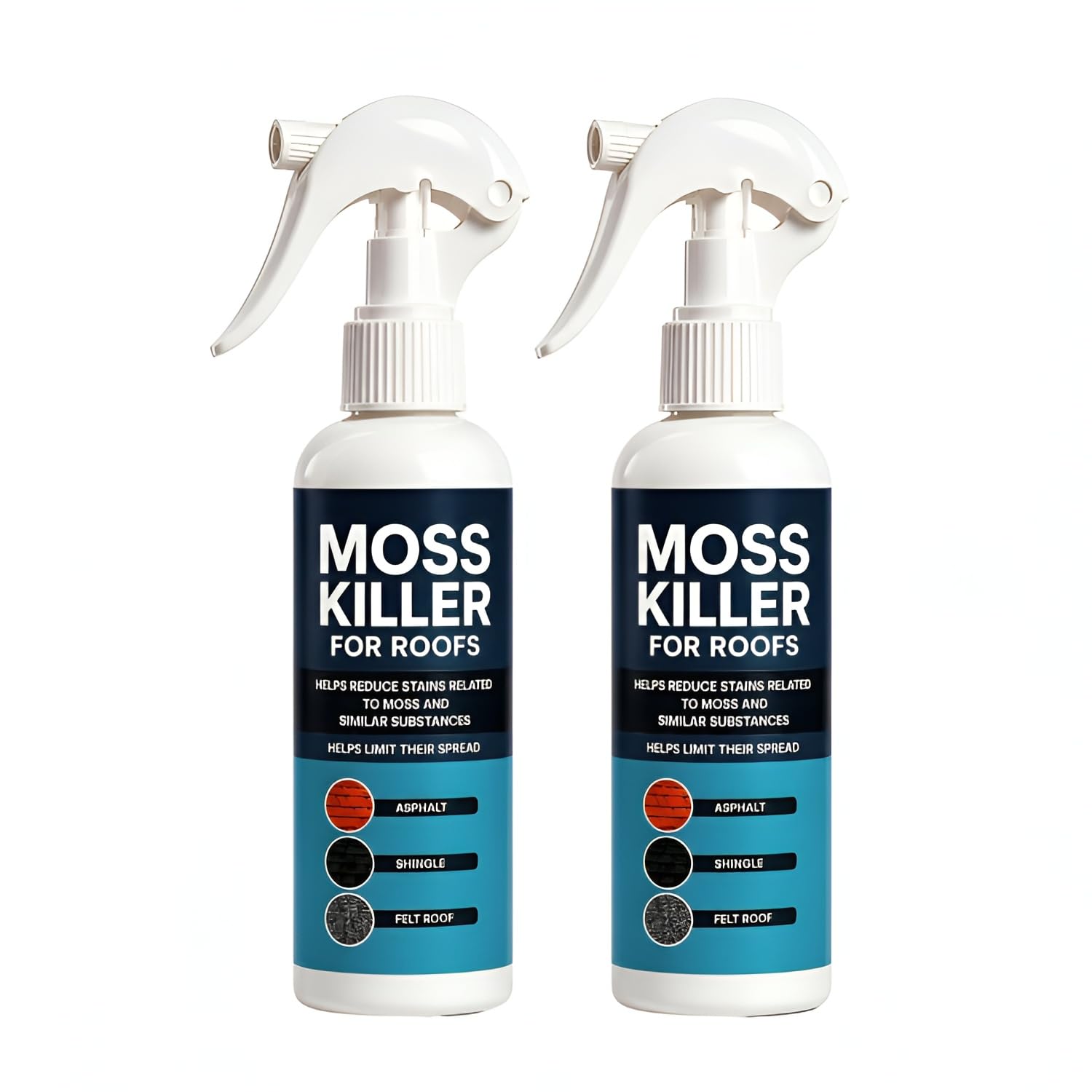 Multi-Surface Roof Moss & Algae Cleaner Spray – Moss and Algae Remover for Roofs & Outdoor Surfaces – Spray, Rinse & Shine Deep Cleaning Formula for Long Lasting Clean Surfaces, 2x200ml Each-image-11