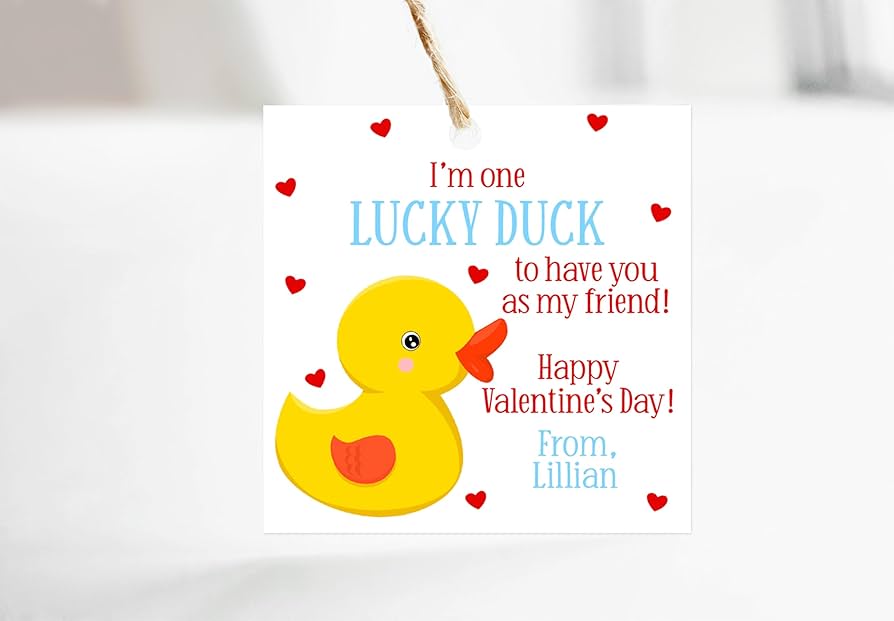 amazon-com-i-m-one-lucky-duck-to-have-you-as-my-friend-valentine-tags-12-tags-included-per-set-toddler-valentines-preschool-valentines-for-friends-handmade-products for Free Lucky Duck Valentine Printable Amazon.com: I'm One Lucky Duck To Have You As My Friend Valentine Tags, 12 Tags Included Per Set, Toddler Valentines, Preschool Valentines For Friends : Handmade Products for Free Lucky Duck Valentine Printable