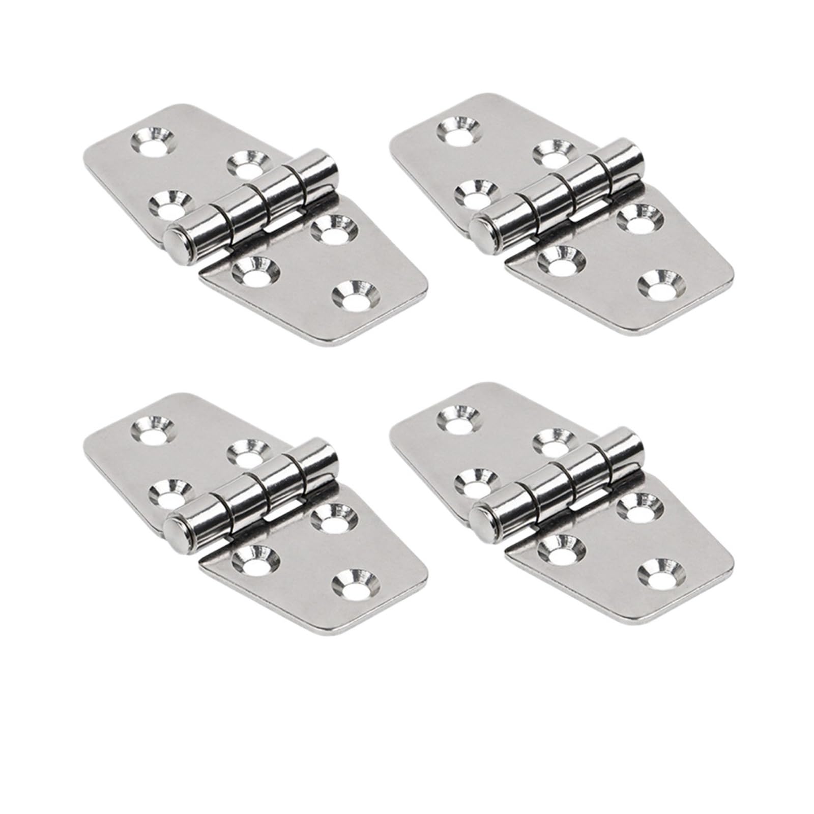 HKVTVCYPYA 4Pcs 76 * 38mm Door Hinges Marine Grade Stainless Steel Hinge for Boat Window Hardware
