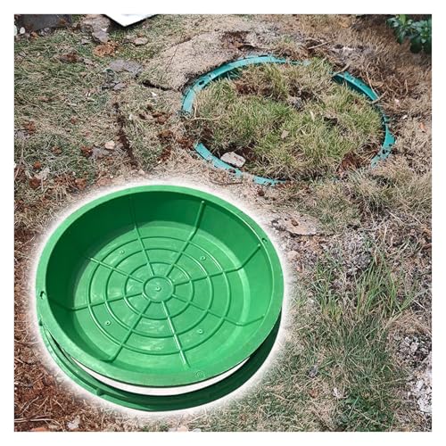 Cubierta y marco de registro empotrados, tapa de lavabo de aguas residuales resistente para jardines y patios al aire libre, soporta hasta 660 libras