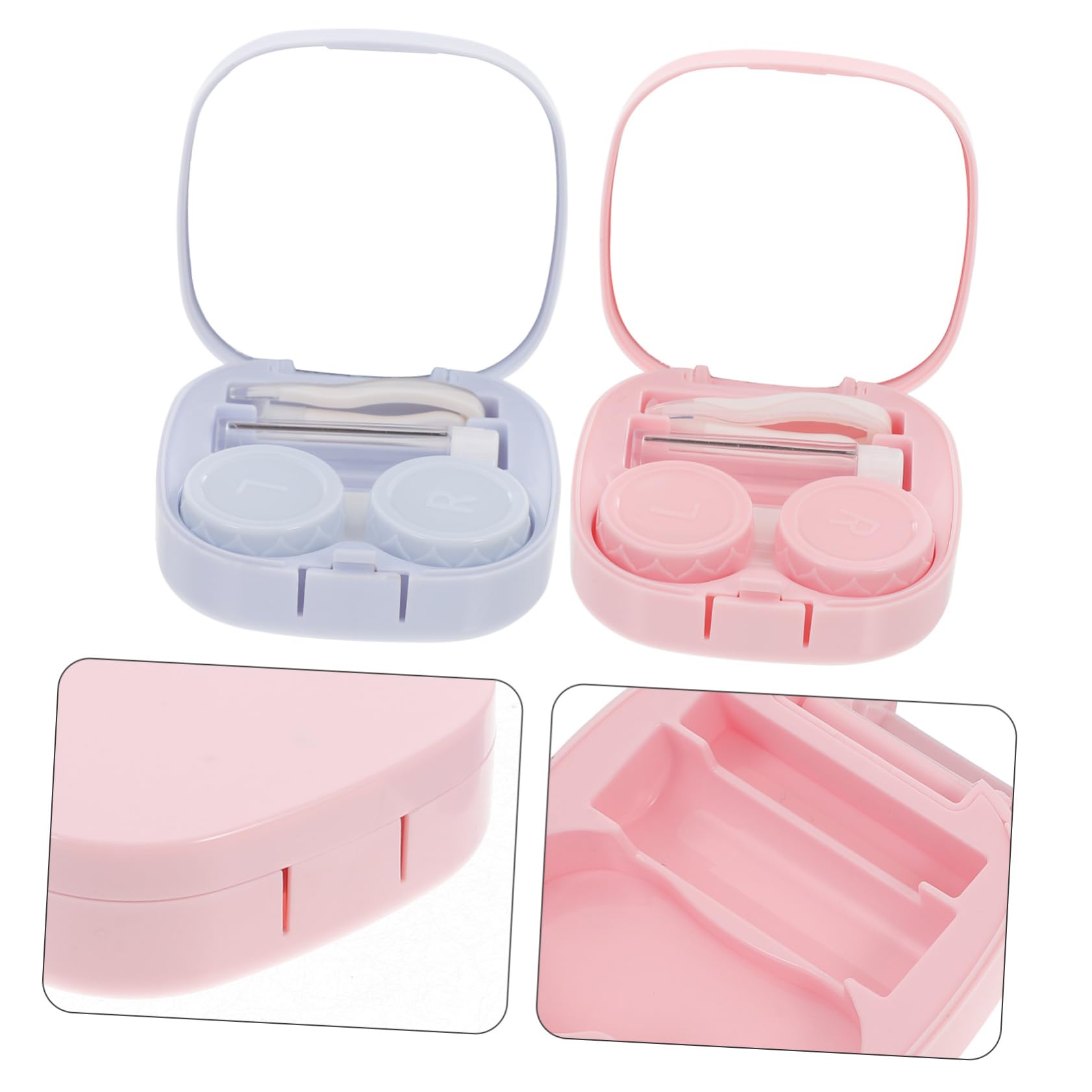 CALLARON 10 Set custodia per lenti a contatto portatile Astuccio custodia per gli occhiali occhio alimentazione dei contatti porta contatti sostituibile Bicchiere