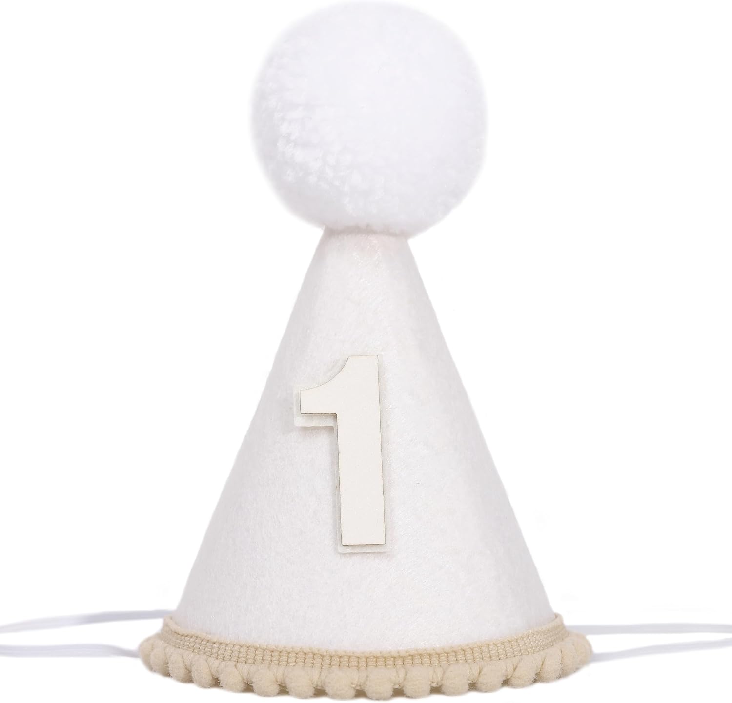Boho First Birthday Celebration Hat - Natural 1st Birthday Decorations, White Color Natural Boho Crown