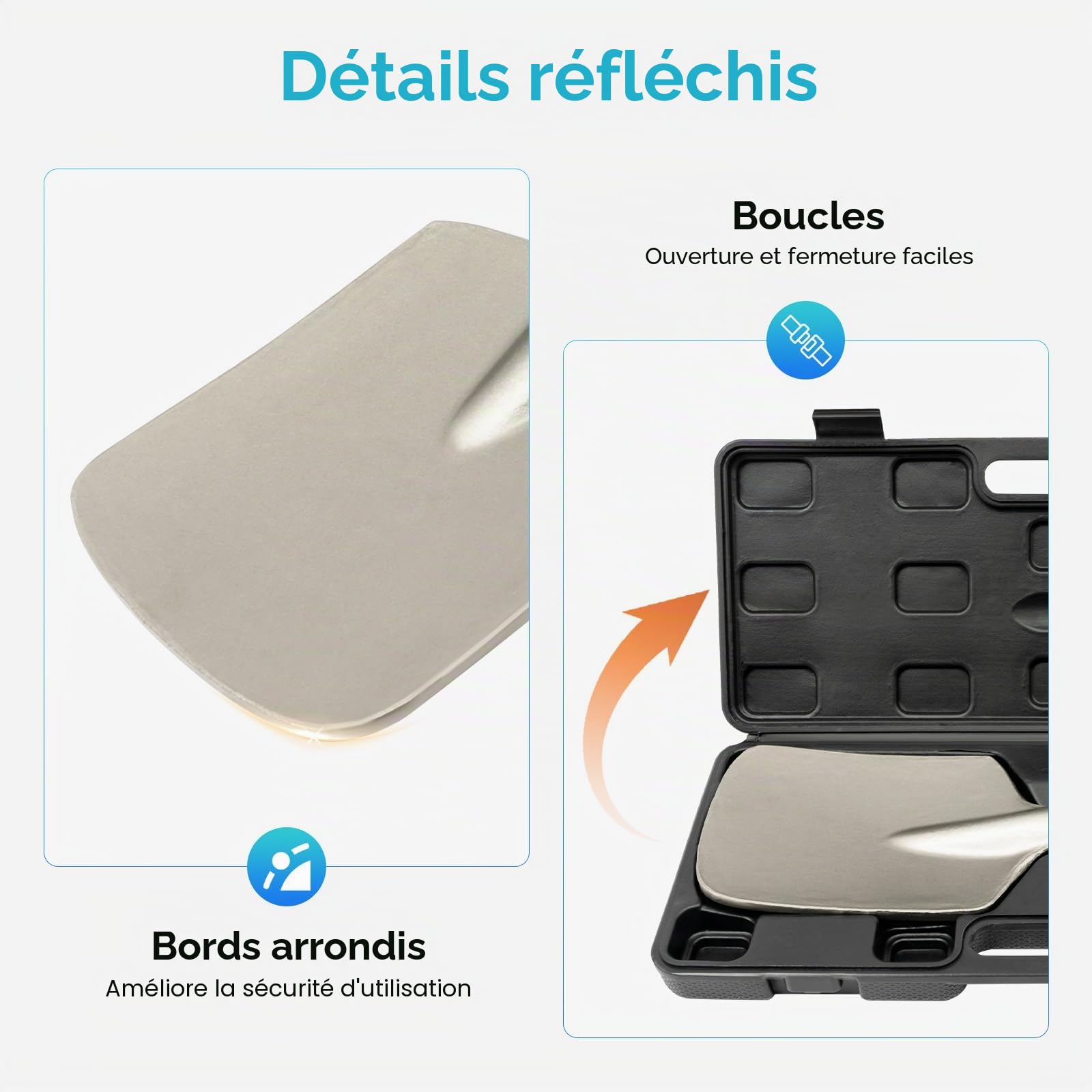 Burin professionnel en argile et piolet en terre avec fonction de piolet à pelle, embout de marteau de démolition pour argile, maçonnerie et béton, acier haute performance traité thermiquement avec