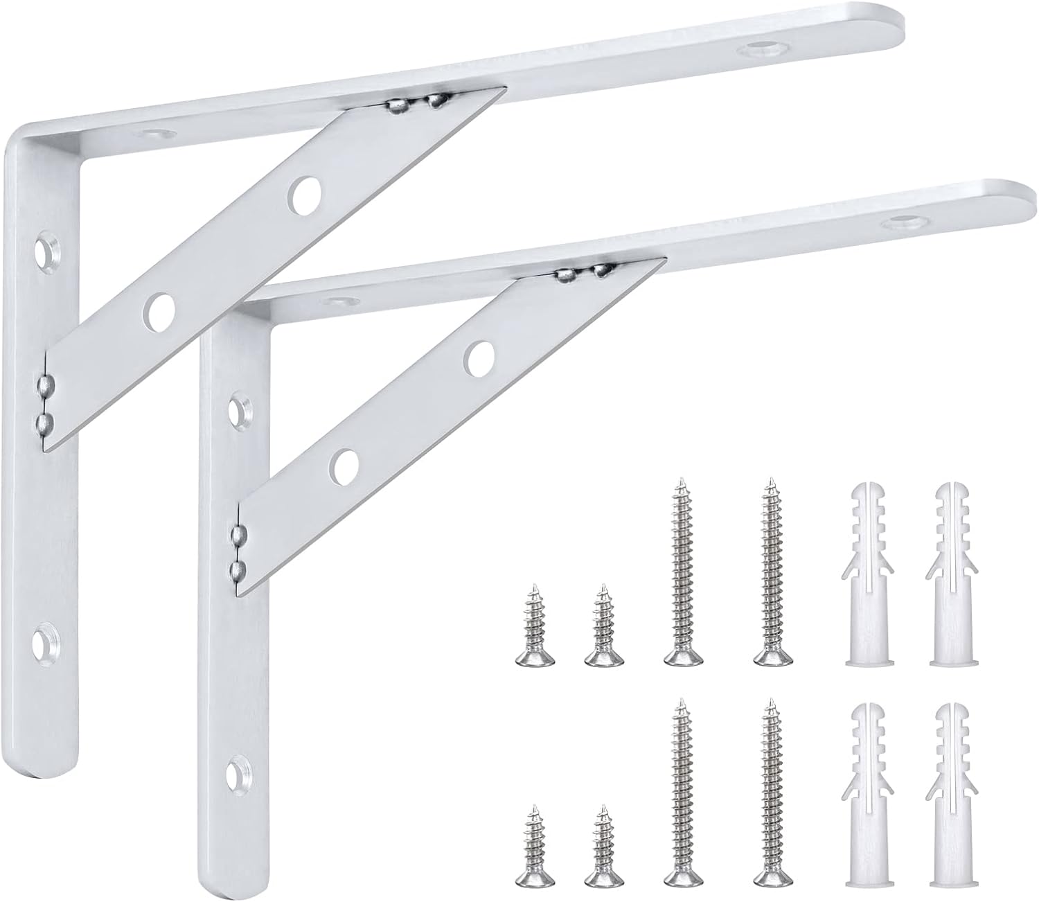 Solid Shelf Brackets 8 Inch,L Brackets Heavy Duty Shelf Brackets