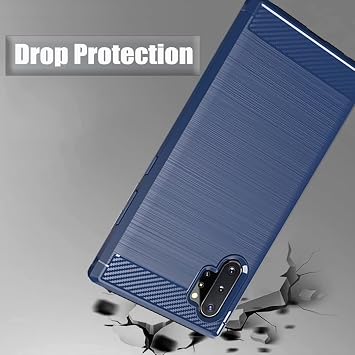 Case for Galaxy Note 10 Plus Case, Samsung Note 10+ 5G SM-N975F Case, Ultra Slim Phone Cover Shock-Absorption TPU Rubber Protective Cases for Samsung Galaxy Note 10 Plus Navy Blue