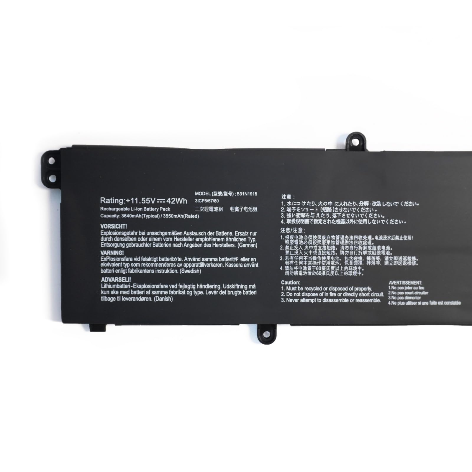 C31N1915 B31N1915 Bateria do laptopa kompatybilna z Asus ExpertBook BR1100CKA BR1100FKA B1400 B1400C B1500 B1500CB B1500cba B1500ceca B1508c B1400CE B1400CB B1400cba B1408c Series (11,55V 42Wh)