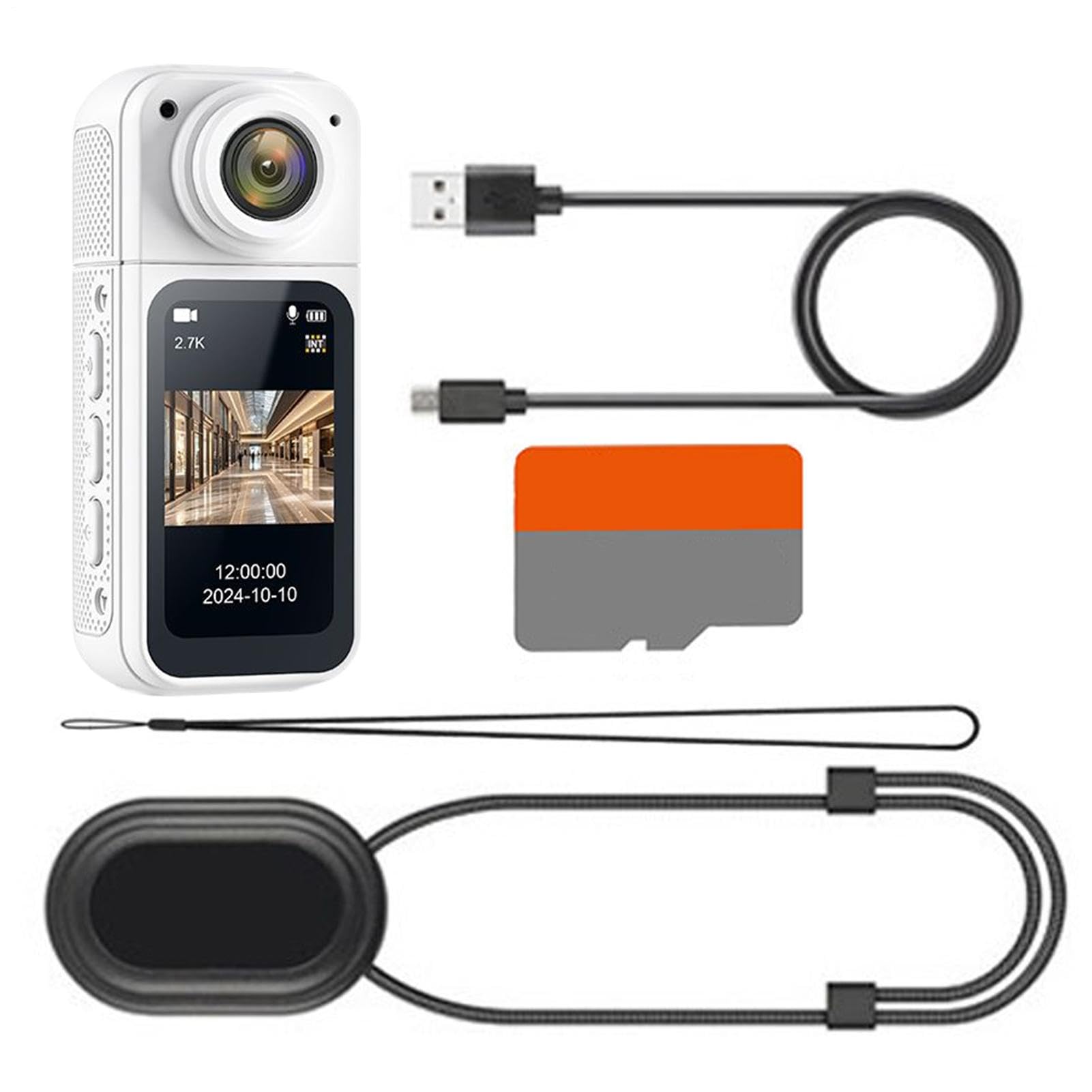 Mini Action Camera Telecamera Indossabile Compatta | Videocamera Portatile Senza Mani Per Sport, Bambini, Animali Domestici, Ciclismo e Famiglia