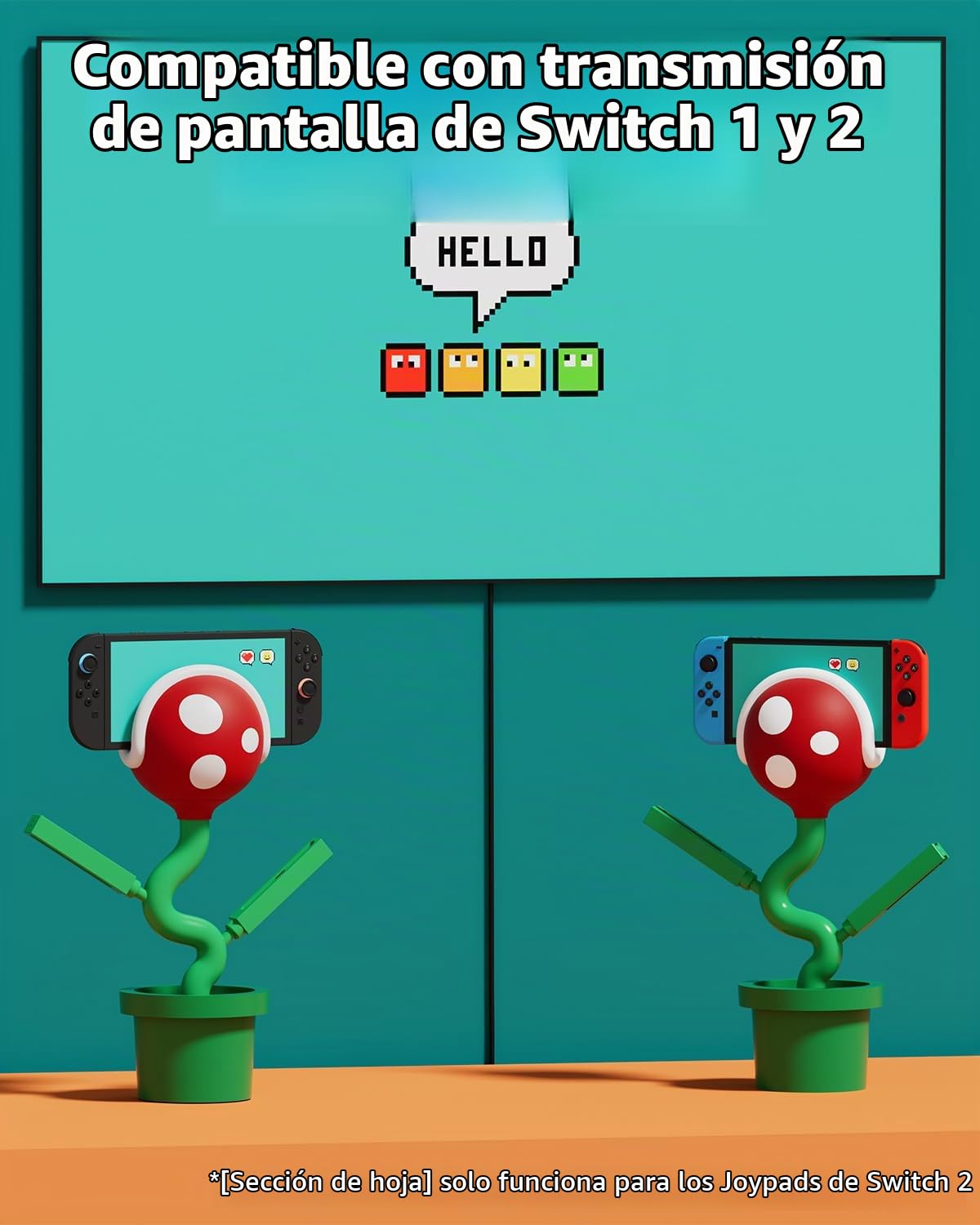 Estación de acoplamiento compatible con Nintendo Switch 2, base de carga POWKONG para controlador Joypad PK02-S2, soporte de base de TV Piranha con puertos HDMI 4K 60Hz / USB 2.0/USB-C PD carga rápida