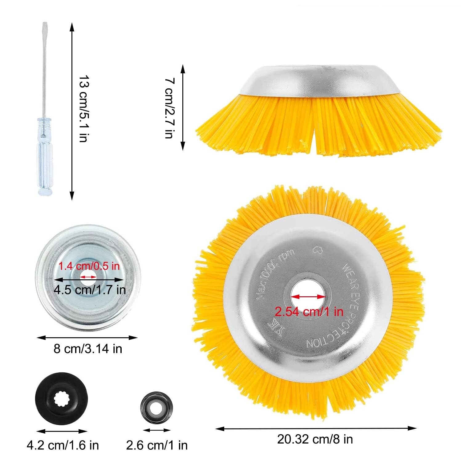 Spazzola Rotante Per Decespugliatore - Testina In Nylon Per Erbacce, Muschio E Pulizia, Universale 25,4mm - Foto 6