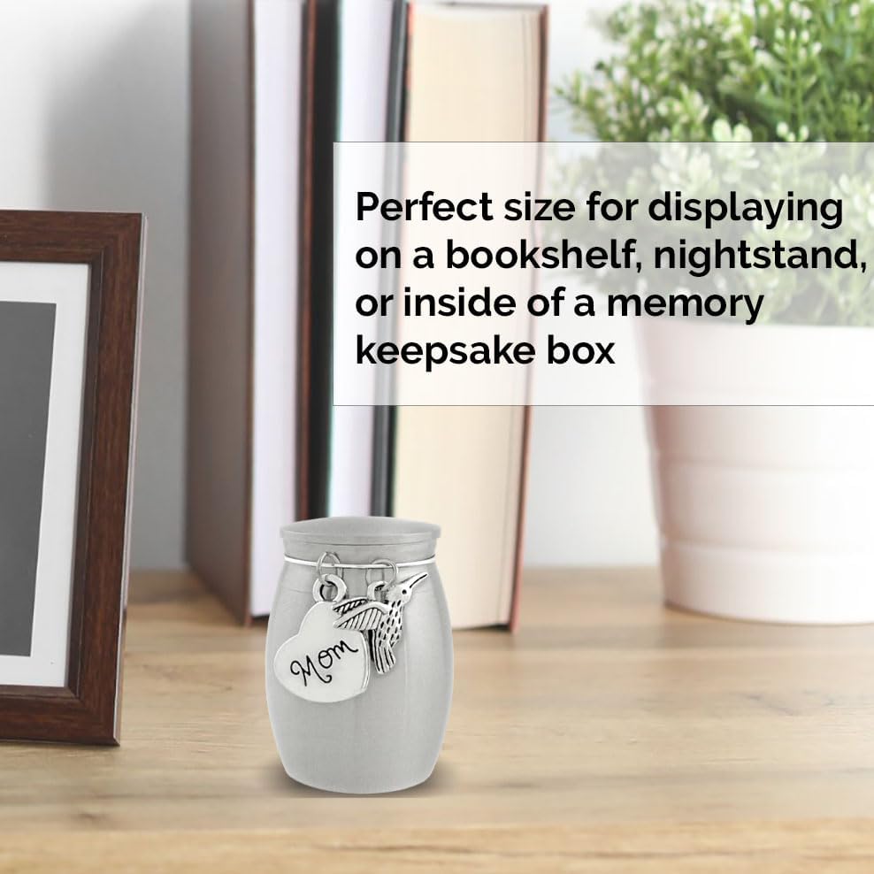 Mom Hummingbird Small Miniature Urn Cremation Ashes Holder Keepsake Memorial - Image 7