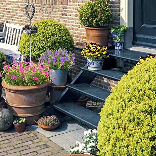 24 Bundles Artificial Fake Flowers Silk Plastic Flower Plants Faux Outdoor Flowers Boxwood Plastic Shrubs Plants For Patio Porch Garden Window Box Home Wedding Farmhouse Vase Pots Hanging Planters #TOP5