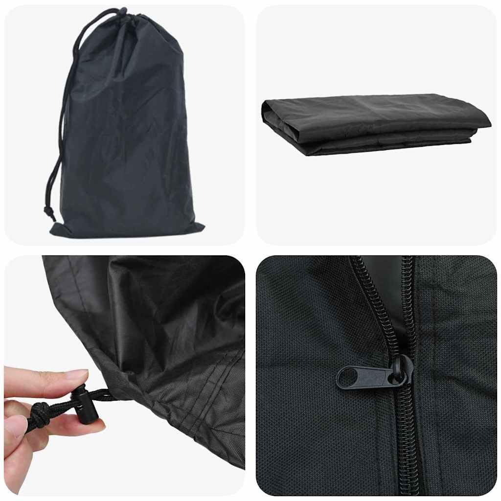 vidaXL Funda para leñero Liso Negro 61 x 122 x 106 cm Tela Oxford 420D, Cubierta Rectangular de Tela Impermeable para jardín y terraza, Minimalista, diseño sin Herramientas, Guarda leña