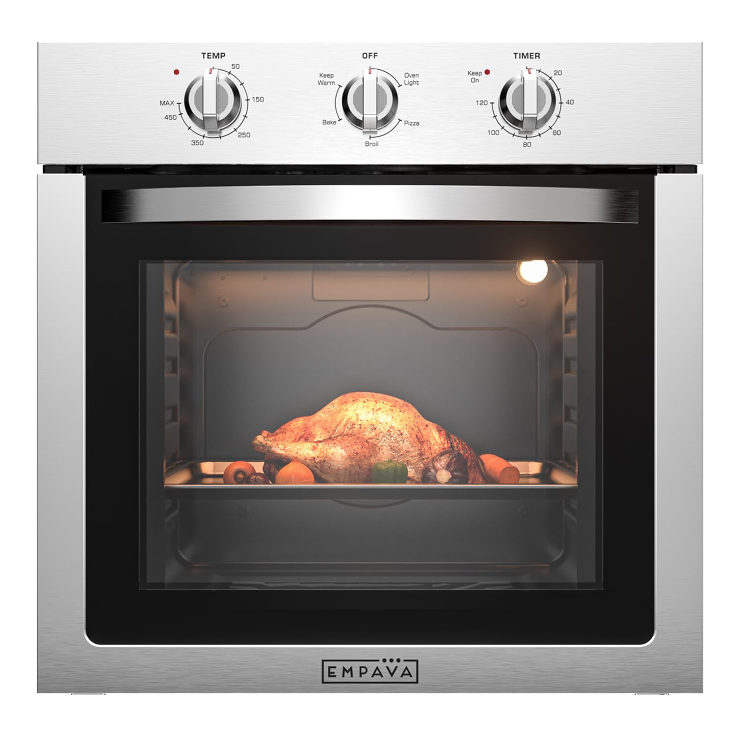 Empava 24' 2.5 cu ft Single Electric Wall Oven, Pizza Mode