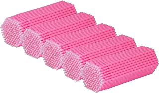 Cuttte 500PCS Pink Micro Swabs 2.0mm Disposable for Eyelash Extensions, Lash Serum, Makeup & Nail Art Precision Applicators