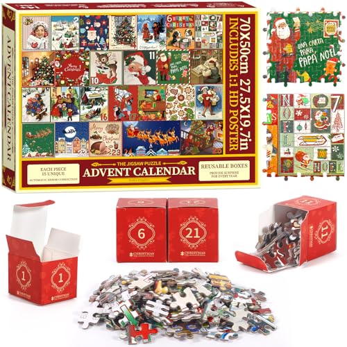 Vautvis Calendario Avvento Puzzle, Calendario Dell' Avvento 2025, Puzzle Natale