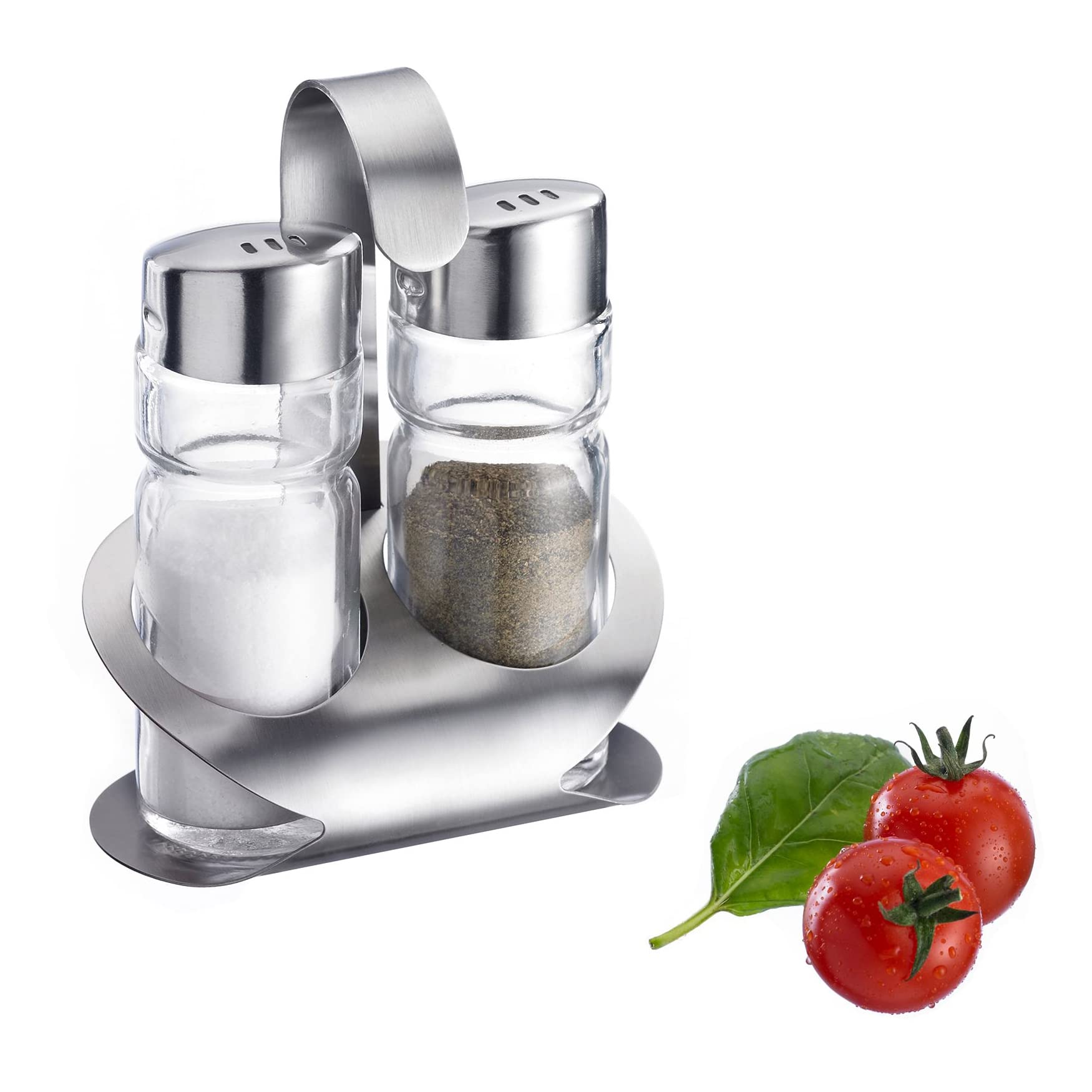 Weis Macinapepe E Macinasale Doppio In Acciaio Inox E Acrilico 15 Cm - Argento/Trasparente, Per Tavola E Cucina - 5
